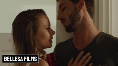 Bellesa Films featuring Lucas Frost and Naomi Swann's small tits sex