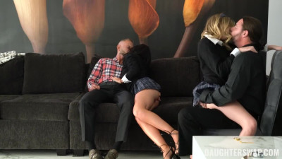 Daughter Swap featuring Coco Lovelock and Theodora Day's blowjob sex