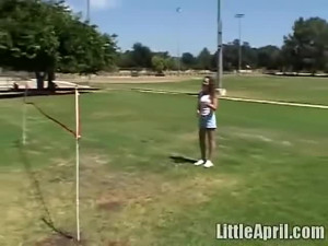 Watch indescribable Little April's dirt