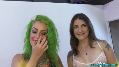 Glorious Adreena and Phoenix's facial sex