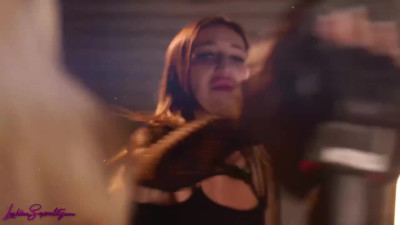 Sexual Alix and Anna's strap on video