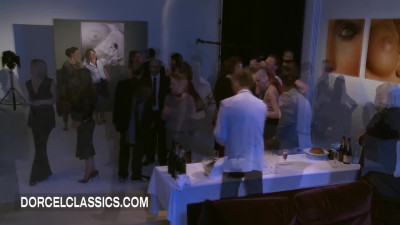 Cheerful darling at trio porn