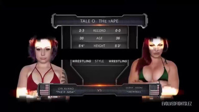 Tori and Sarah's lesbian wrestling action