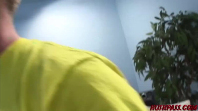 Sneaky lady - pussy gape scene - Hush Pass
