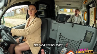 Lady Gang's big cock porn by Female Fake Taxi