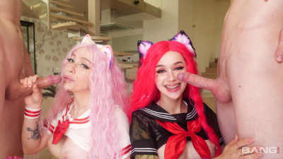 Purple Bitch and Alice Bong's ffmm porn by Bang! Surprise