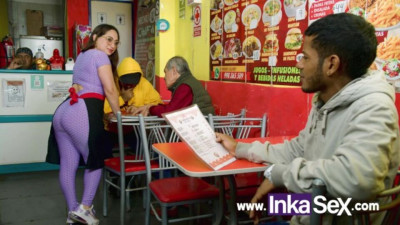 Provocative chippy at public dirt