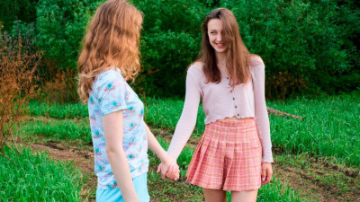 She Made Us Lesbians featuring Alice Kingsly and Flika Luchik's fingering dirt