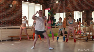 Emilia and Regina Moonshine's medium size tits action by Teeny Aerobics