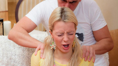 Teen Girls featuring Iza's medium size tits action