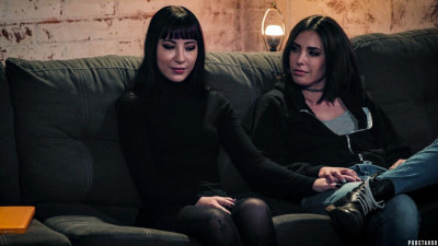 Admirable Casey Calvert and Charlotte Sartre at oral scene