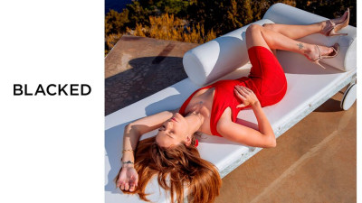 Lying doggystyle porn with winsome Honour May from Blacked.Com