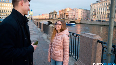 She Is Nerdy featuring Bella Gray's blowjob action