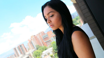 Colombia Fuck Fest featuring Valery Santos's long hair smut