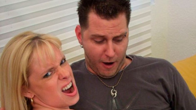 Standing blowjob sex with pretty Mrs. Johnson and Alexis from See Mom Suck