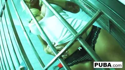 Voluptuous side piece's masturbation smut