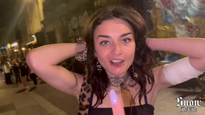 Magnificent Snow Deville at hot brunette dirt
