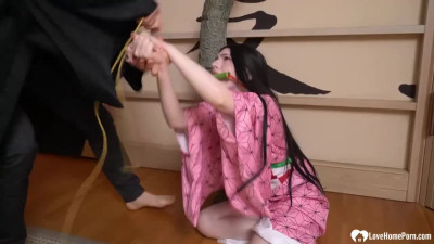 Playful honey at black hair porn